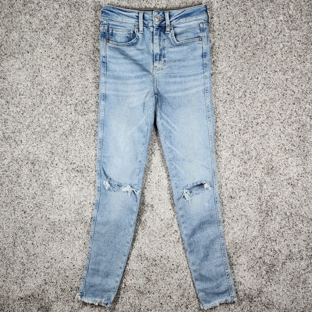 We The Free Jeans Women 26 Skinny Distressed Light Wash Denim Excellent